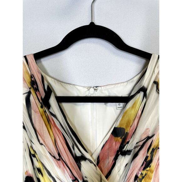 BADGLEY MISCHKA Siempre Maxi Dress 2016 Runway Floral Chiffon 0 $990 - Picture 4 of 16